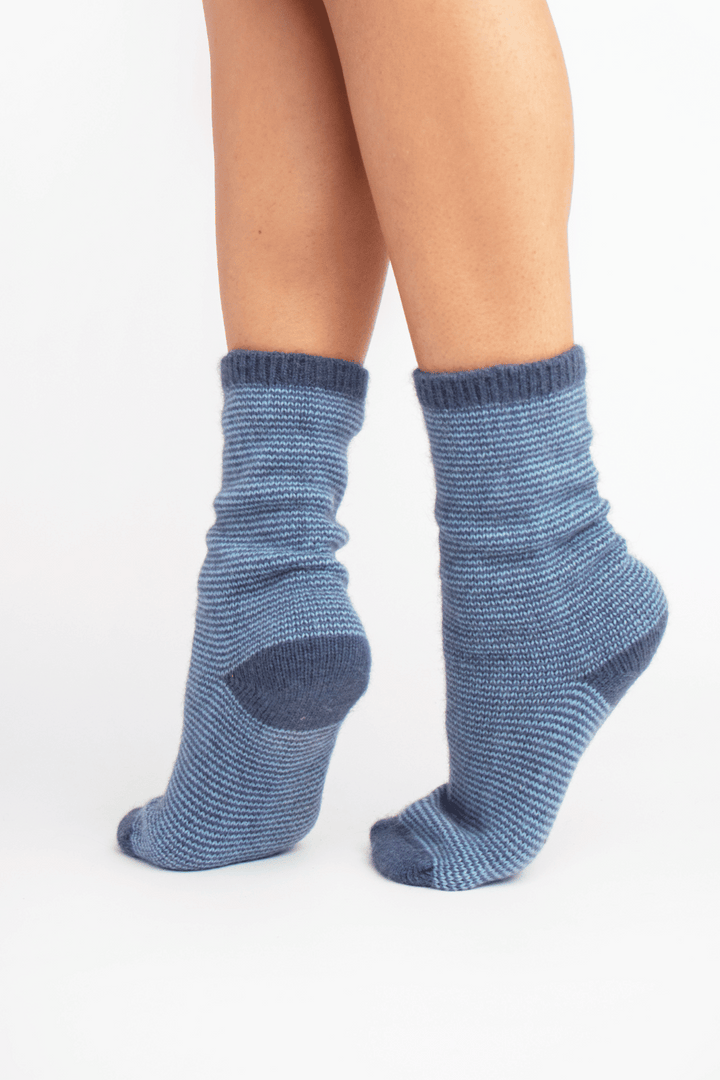 Nimbus Possum Merino Striped Socks