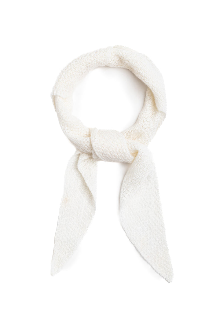 Cashmere triangle scarf #colour_antique-white
