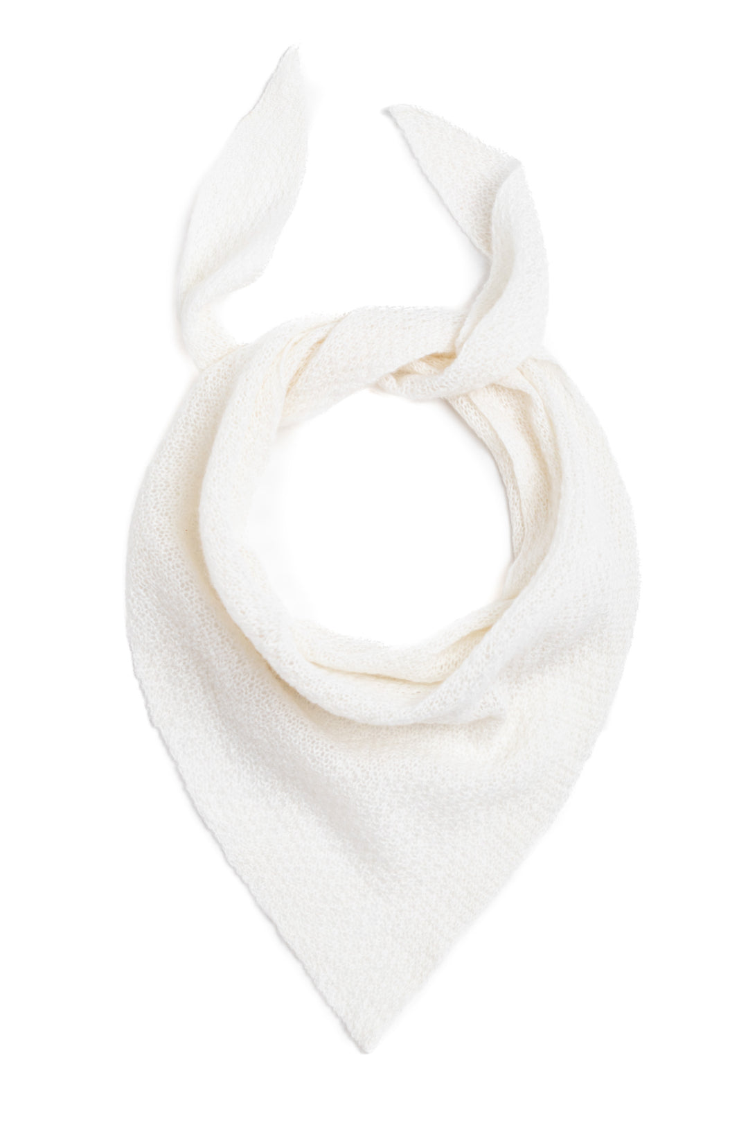 Cashmere triangle scarf #colour_antique-white