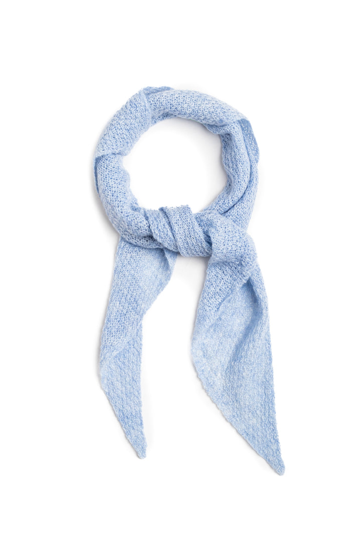 Cashmere triangle scarf #colour_atollo-blue