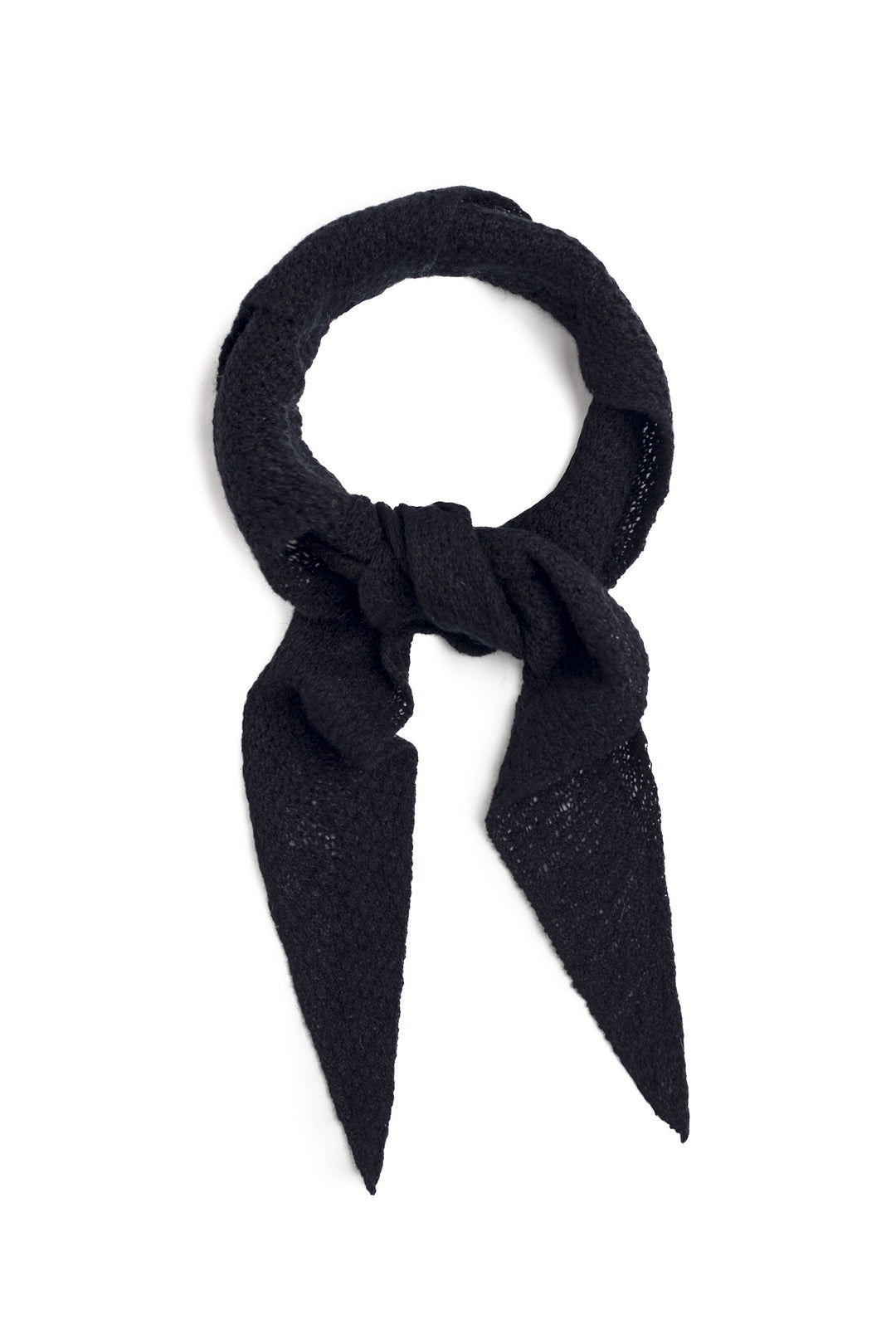 Cashmere triangle scarf #colour_black