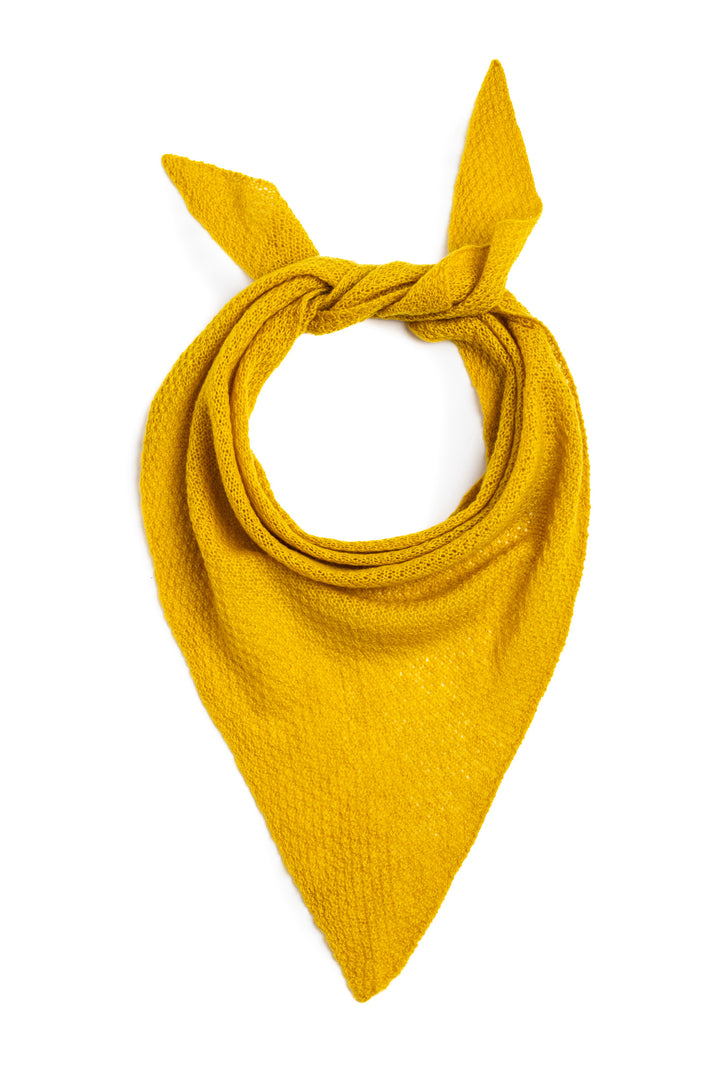 Cashmere triangle scarf #colour_turmeric