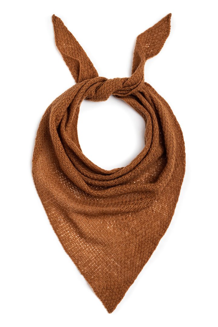 Cashmere triangle scarf #colour_vicuna