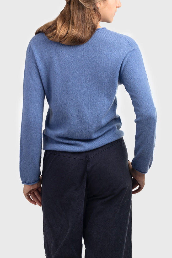 long sleeve cashmere t shirt - #colour_estate-blue