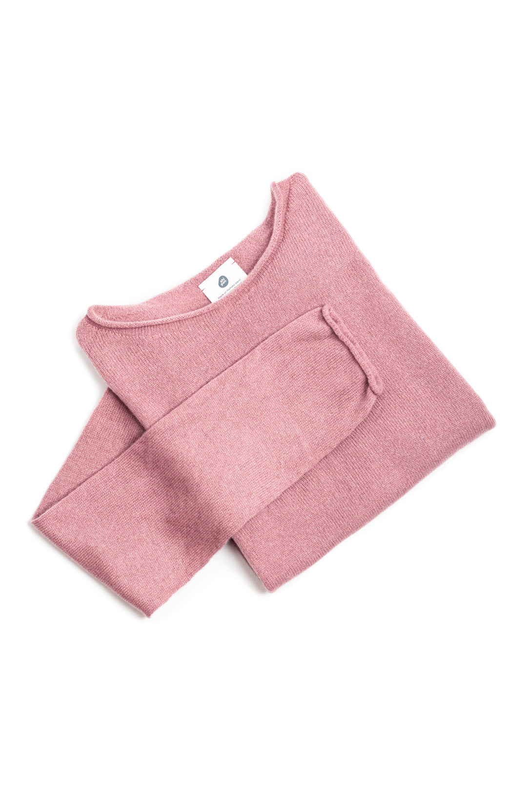 long sleeve cashmere t shirt - #colour_shawl-pink