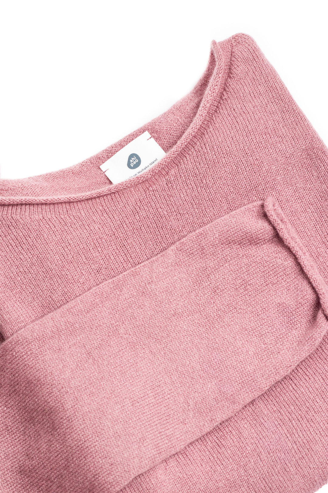long sleeve cashmere t shirt - #colour_shawl-pink