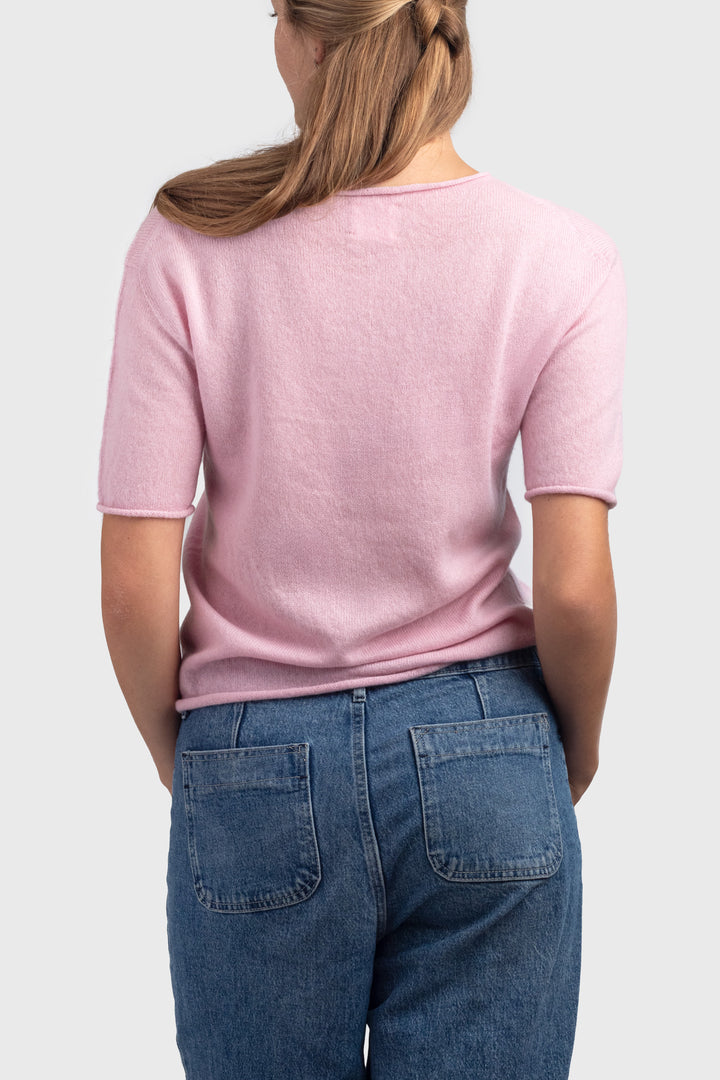 long sleeve cashmere t shirt - #colour_glamour-pink
