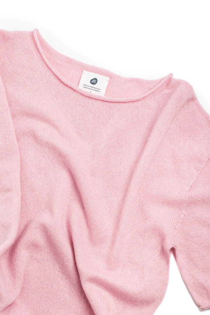 long sleeve cashmere t shirt - #glamour-pink