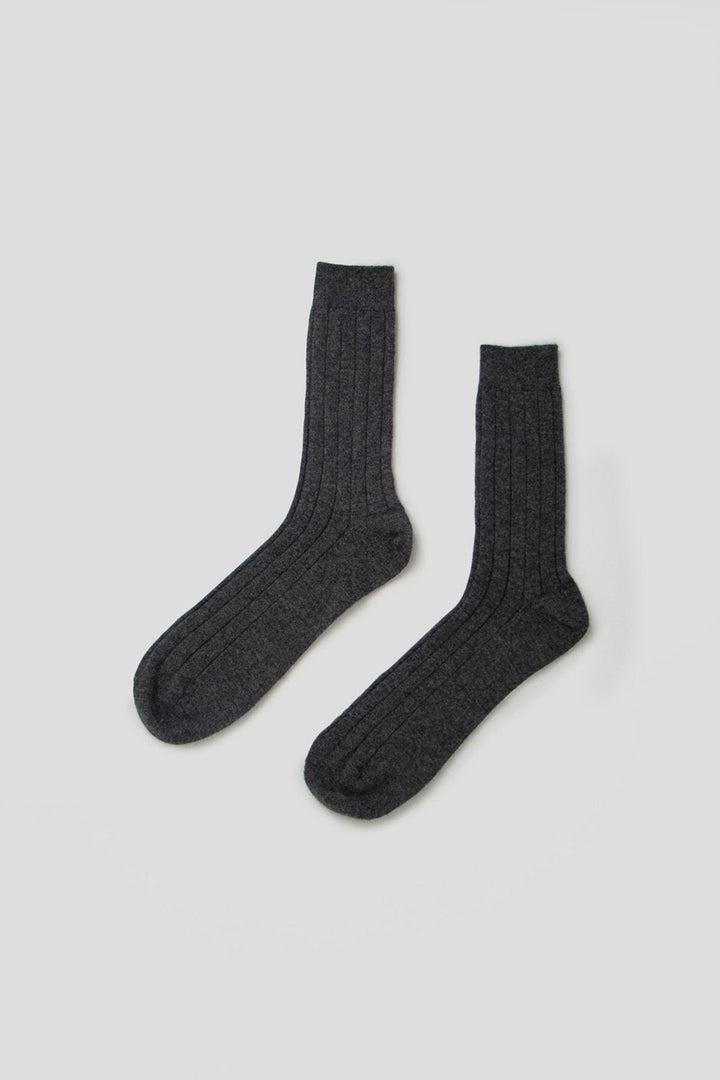 Cashmere Mens Ribbed Socks