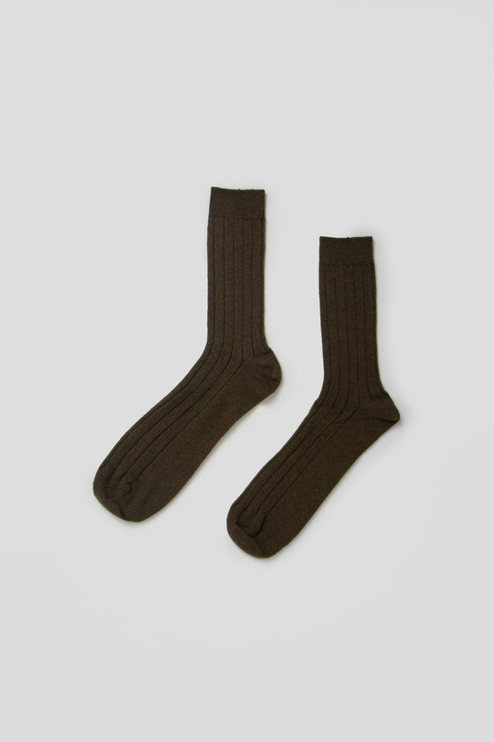 Cashmere Mens Ribbed Socks