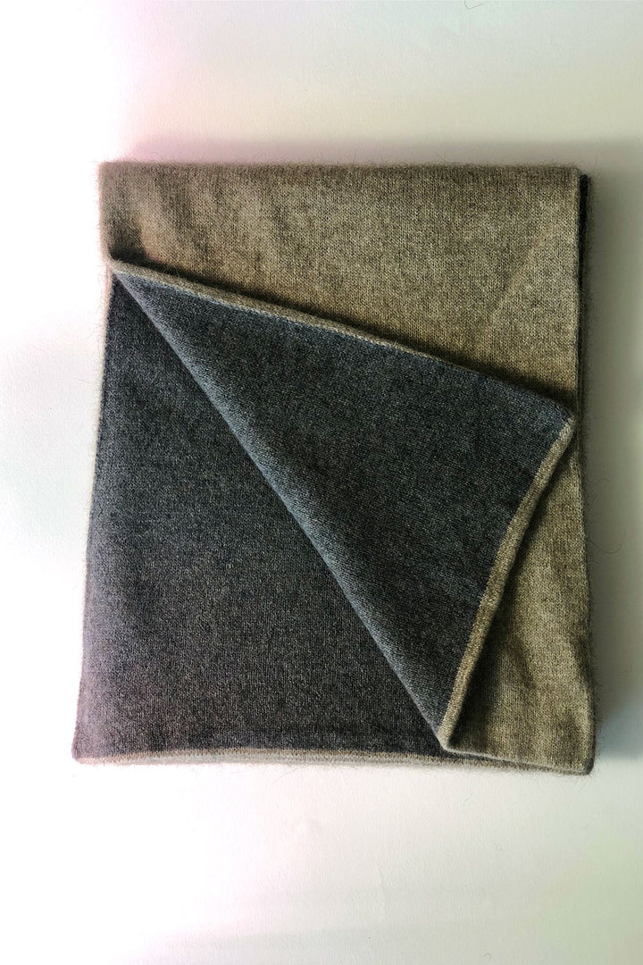 Nimbus Possum, Merino and Silk Reversible Scarf